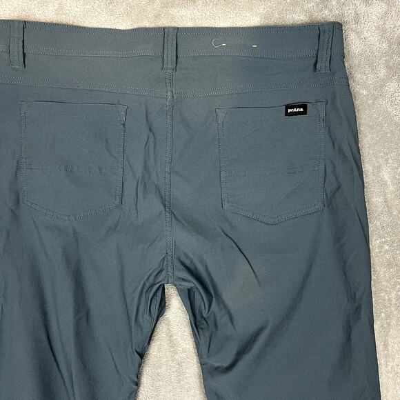 Prana Brion Pants Mens 36x30 Hiking Outdoor Performance Stretch Blue - Picture 5 of 9